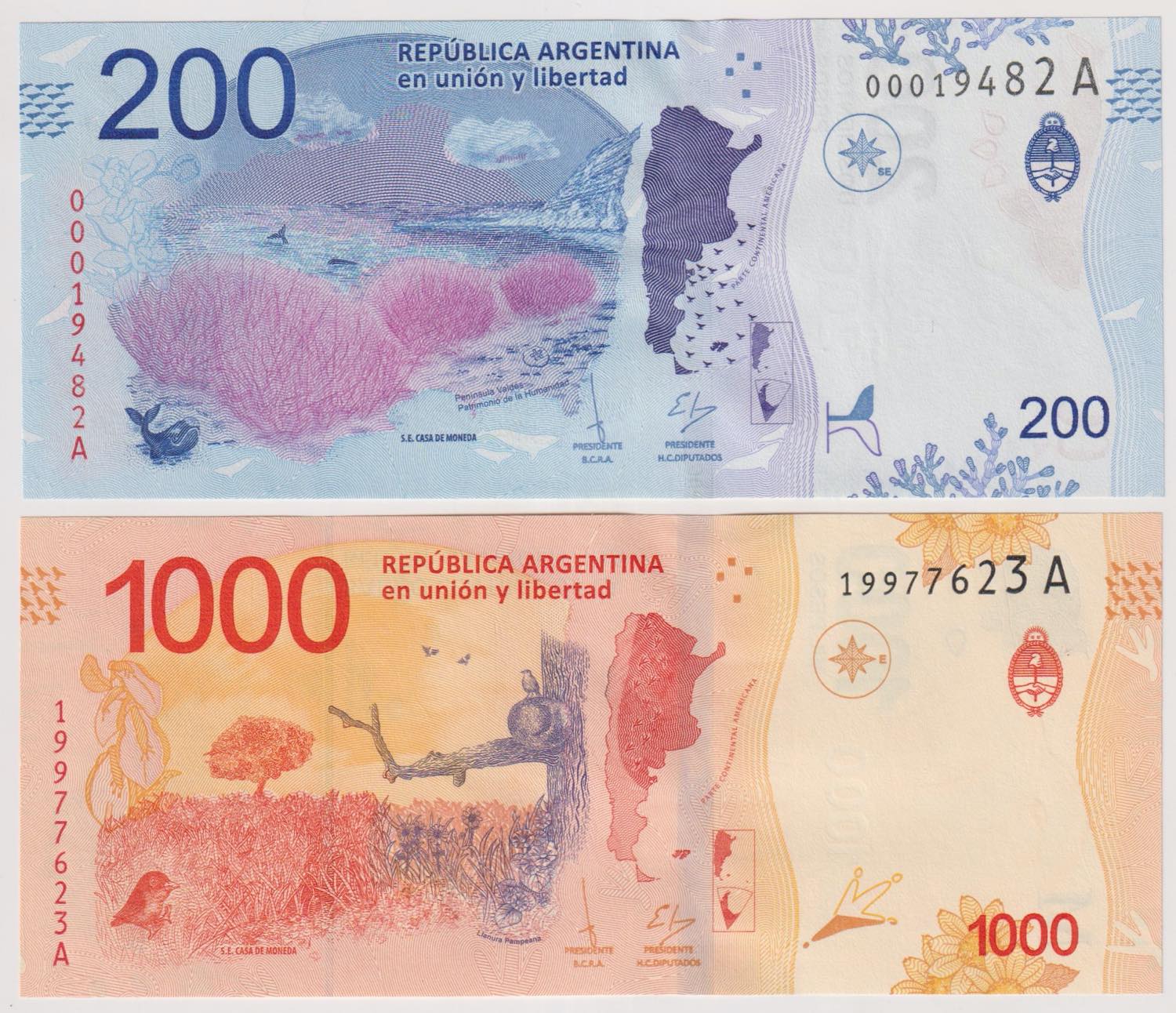 Argentina - 200 Pesos del 2016 + 1000 Pesos del ... - Nomisma Aste di  monete e orologi