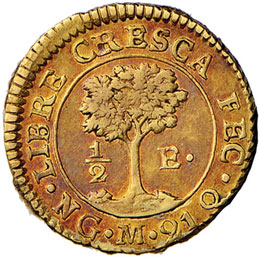 COSTARICA Mezzo escudo 1824 - Fr. ... 