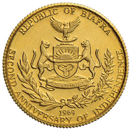 BIAFRA Pound 1969 - Fr. 5 AU (g ... 