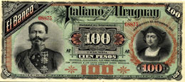 Banco Italiano Uruguay - 100 e 10 ... 