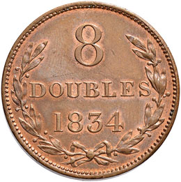 GUERSNEY - 8 Douebles 1834 - KM 3 ... 