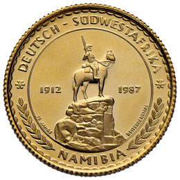 NAMIBIA 100 R 1987 Prova - AU (g ... 