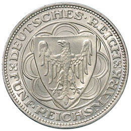 Repubblica di Weimar - 5 Reichmark ... 