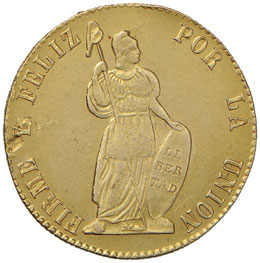 PERU Repubblica 4 Escudos 1855 - ... 
