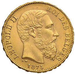 BELGIO Leopoldo II (1865-1909) 20 ... 