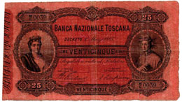 Banca Nazionale Toscana - 25 Lire ... 