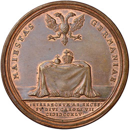 AUSTRIA Medaglia 1745 Maiestas ... 