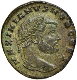 Galerio (293-305) Follis - Testa ... 