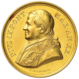 Pio IX (1846-1878) Medaglia A. XX ... 