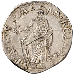 Paolo V (1605-1621) Testone A. VI ... 