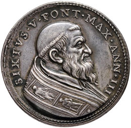 Sisto V (1585-1590) Medaglia A. ... 
