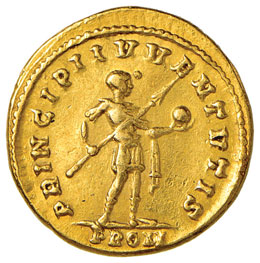 Galerio (293-305) Aureo - Testa ... 