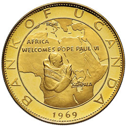 UGANDA 100 Scellini 1969 – Fr. 3 ... 