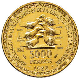 WEST AFRICAN STATES 5.000 Franchi ... 
