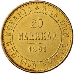 FINLANDIA 20 Markkaa 1891 – Fr. ... 