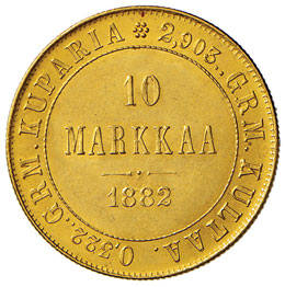 FINLANDIA 10 Markkaa 1882 – Fr. ... 