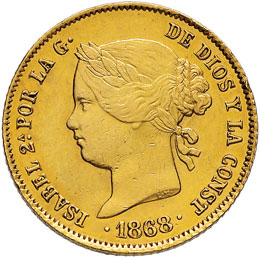 FILIPPINE 4 Pesos 1868 - Fr. 1 AU ... 