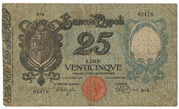 Banco di Napoli - 25 Lire ... 