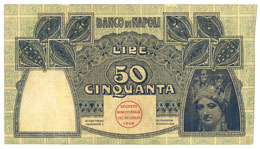 Banco di Napoli – 50 Lire ... 