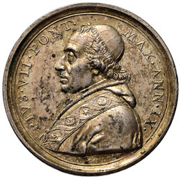 Pio VII (1800-1823) Medaglia A. IX ... 