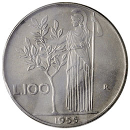 REPUBBLICA ITALIANA 100 Lire 1955 ... 
