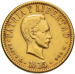 CUBA 4 Pesos 1915 – Fr. 5 AU (g ... 