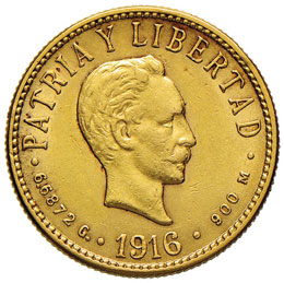 CUBA 4 Pesos 1916 – Fr. 5 AU (g ... 