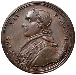 Pio VII (1800-1823) Medaglia A. IV ... 
