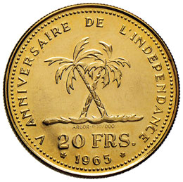 CONGO 20 Franchi 1965 – Fr. 4 AU ... 
