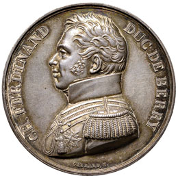 NAPOLEONICHE Medaglia 1820 Duca di ... 