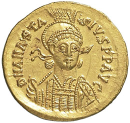 Anastasio (491-518) Solido - Busto ... 