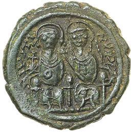 Giustino II (565-578) Follis A. XI ... 