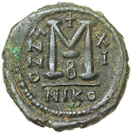Giustino II (565-578) Follis A. XI ... 