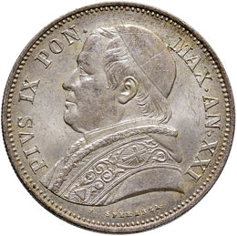 Pio IX (1846-1878) 2,50 Lire 1867 ... 