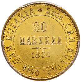 FINLANDIA 20 Markkaa 1880 – Fr. ... 