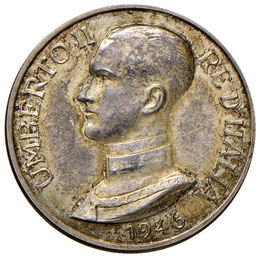 Umberto II (1946) Medaglia da 20 ... 