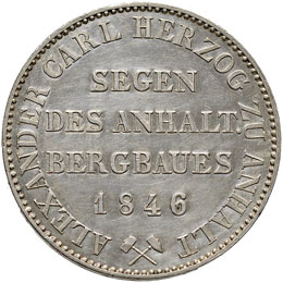 GERMANIA Anhalt - Tallero 1846 - ... 