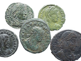 Lotto di cinque monete romane. Non ... 