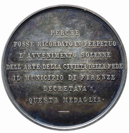 Firenze Medaglia 1887, Scoprimento ... 