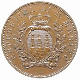 SAN MARINO 10 Centesimi 1894 - CU ... 