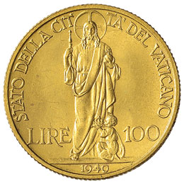 Pio XII (1939-1958) 100 Lire 1940 ... 