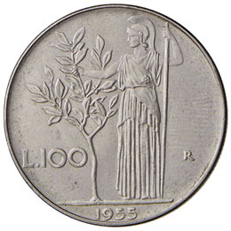 REPUBBLICA ITALIANA 100 Lire 1955 ... 