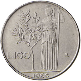 REPUBBLICA ITALIANA 100 Lire 1960 ... 