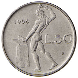 REPUBBLICA ITALIANA 50 Lire 1954 ... 