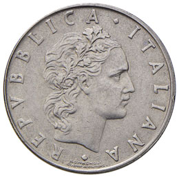 REPUBBLICA ITALIANA 50 Lire 1958 ... 