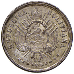 BOLIVIA 20 Centavos 1868 Prova – ... 