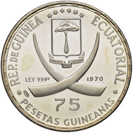 GUINEA EQUATORIALE 75 Pesetas 1970 ... 