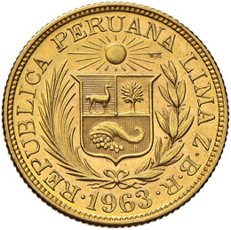 PERU Libra 1963 – Fr. 73 AU (g ... 