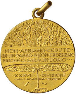 Medaglia 1916, 37° divisione Val ... 