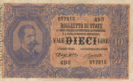 Biglietti di Stato 10 Lire ... 